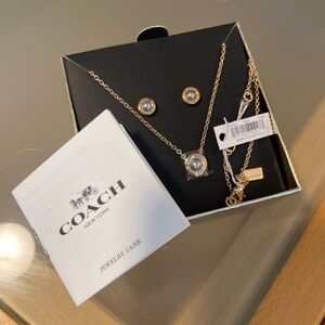 COACH earrings and necklace set